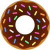 chocolate doughnut with sprinkles