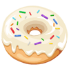 white glaze with sprinkles