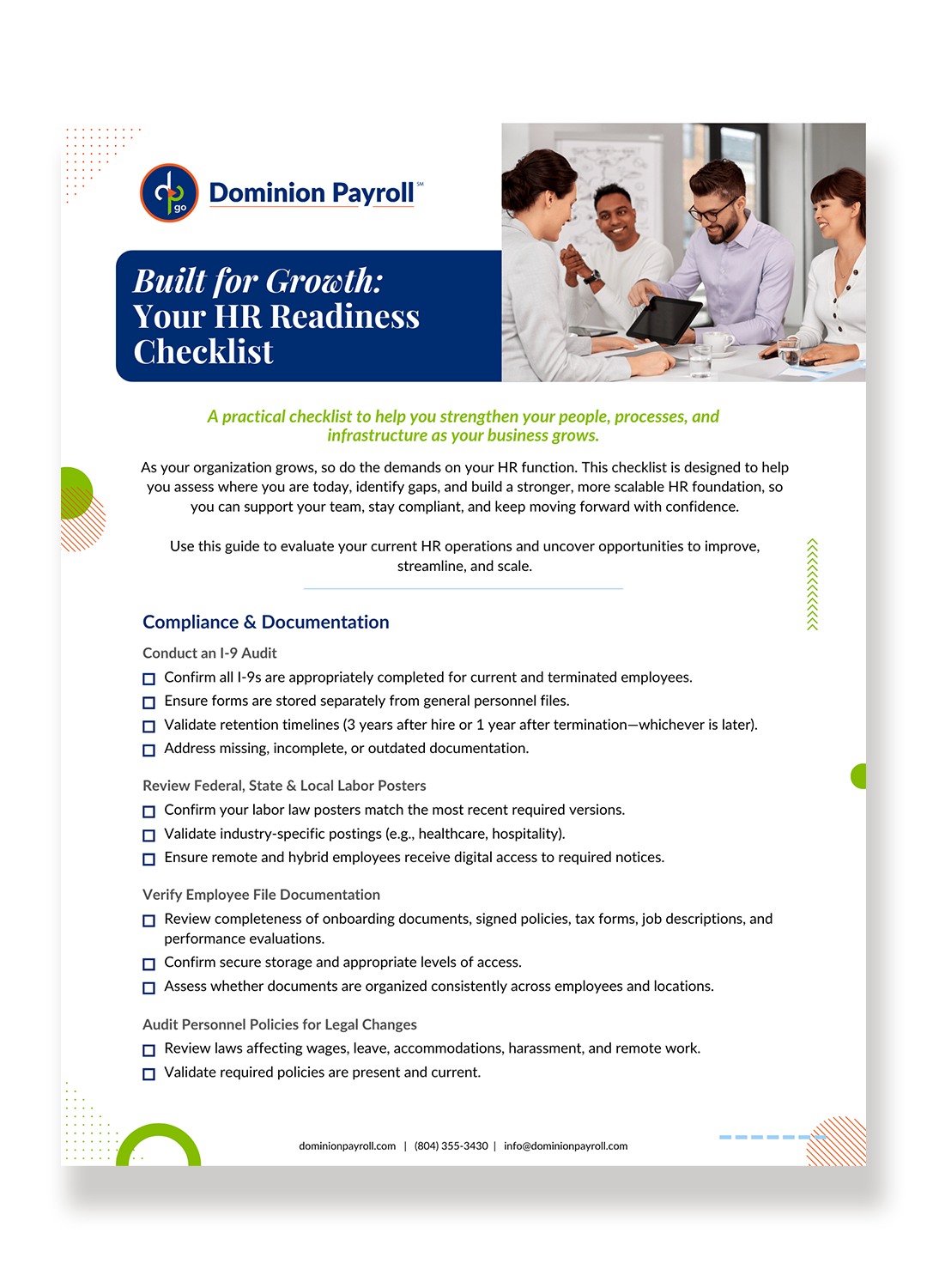HR Readiness Checklist
